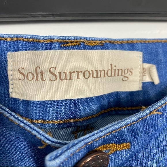 Soft Surroundings The Ultimate Denim Trouser Jeans 10 Petite - Picture 7 of 12